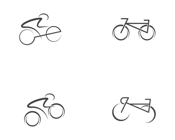 Bicicleta Logotipo Ícone Design Modelo Vetor Ilustração — Vetor de Stock