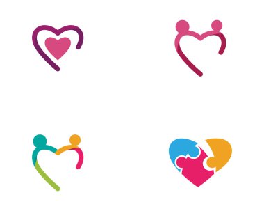 Evlat Edinme ve Toplum Bakımı Logo şablonu vektör simgesi