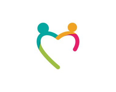 Evlat Edinme ve Toplum Bakımı Logo şablonu vektör simgesi