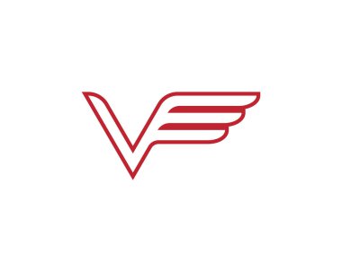 Wing Falcon Logo Şablonu vektör çizimi tasarımı