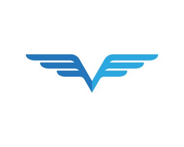 Wing Falcon Logo Şablonu vektör çizimi tasarımı