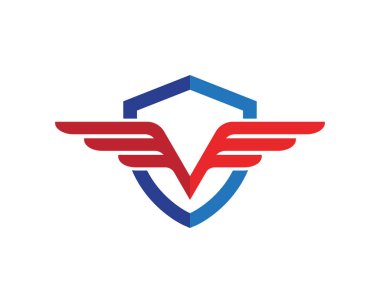 Wing Falcon Logo Şablonu vektör çizimi tasarımı