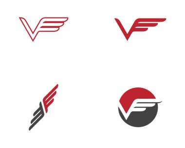 Wing Falcon Logo Şablonu vektör çizimi tasarımı
