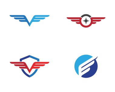Wing Falcon Logo Şablonu vektör çizimi tasarımı