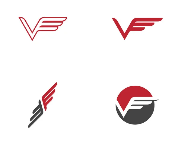 Wing Falcon Logo Plantilla Vector Ilustración Diseño — Archivo Imágenes Vectoriales