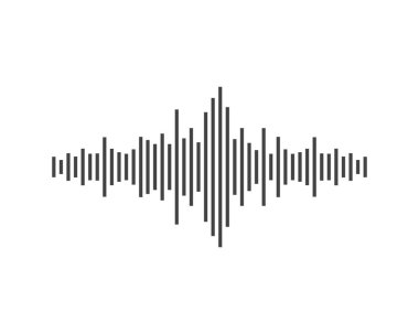 Ses dalgaları vektör çizim şablonu