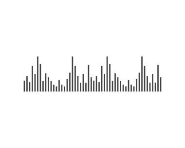 Ses dalgaları vektör çizim şablonu