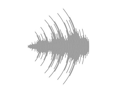 Ses dalgaları vektör çizim şablonu