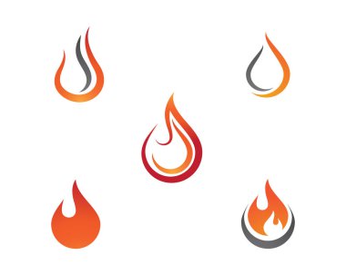 Ateş vektörü çizim şablonunu ateşle