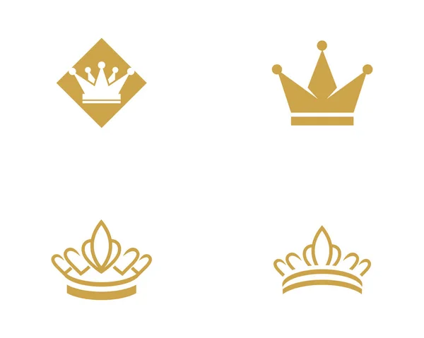 Дизайн Векторных Иконок Шаблона Crown Logo — стоковый вектор