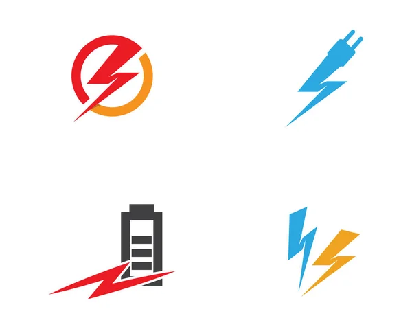 Power Icon Vector Illustration Design Modello Logo — Vettoriale Stock