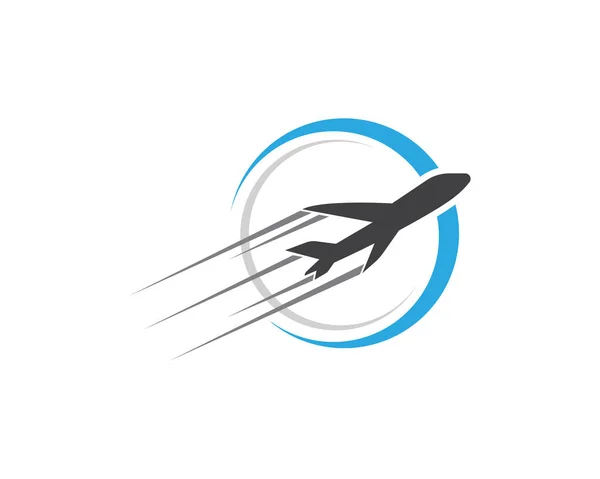 Icono Avión Vector Ilustración Diseño Logo Plantilla — Archivo Imágenes Vectoriales