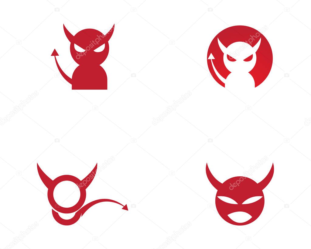 Devil horn Vector icon design illustration logo Template