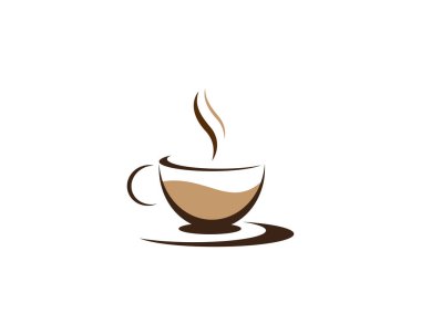 Kahve fincanı Logo Şablon vektör tasarımı