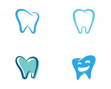 Diş logosu Şablon vektör çizim simgesi tasarımı