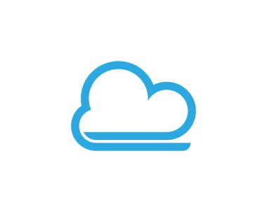 Bulut şablon vektör illüstrasyon tasarımı