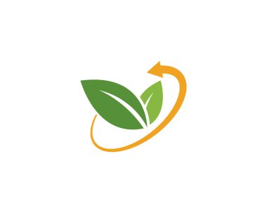 Yeşil ağaç yaprağı ekoloji doğa elementi vektörü logoları