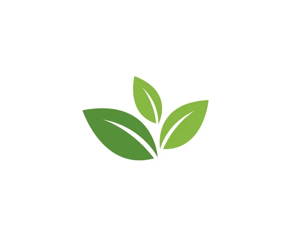 Logos Gröna Träd Blad Ekologi Natur Element Vektor — Stock vektor