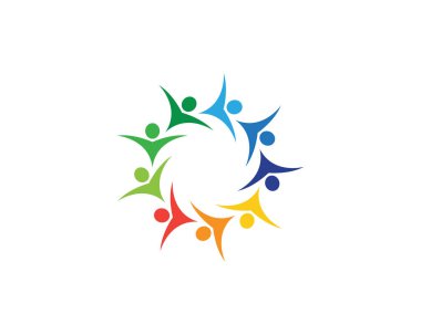 Topluluk, ağ ve sosyal simge tasarım şablonu