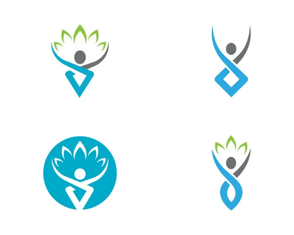 人間のキャラクターロゴのイラストベクトルデザイン — ストックベクタ