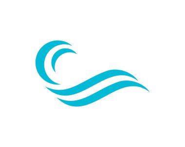 Su dalgası simgesi vektör çizim logosu