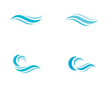 Su dalgası simgesi vektör çizim logosu