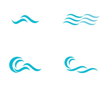 Su dalgası simgesi vektör çizim logosu