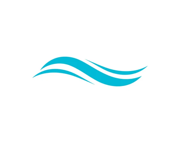 Vatten Våg Ikon Vektor Illustration Design Logotyp — Stock vektor