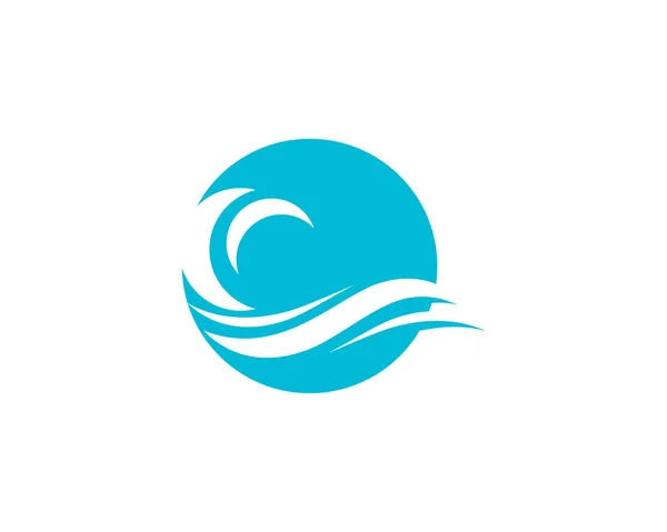 水波アイコンベクトルイラストデザインロゴ — ストックベクタ