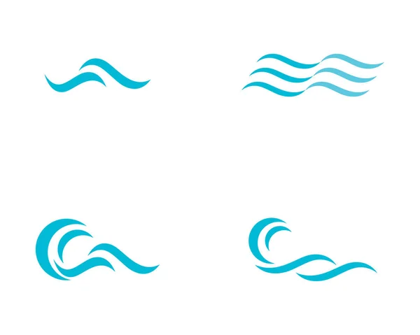 Ola Agua Icono Vector Ilustración Diseño Logo — Archivo Imágenes Vectoriales