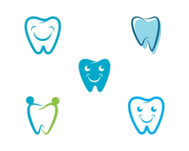 Diş logosu Şablon vektör çizim simgesi tasarımı