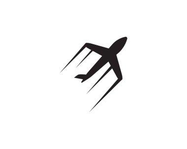 Uçak ikonu vektör illüstrasyon Logo Şablonu