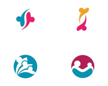 Topluluk, ağ ve sosyal simge tasarım şablonu