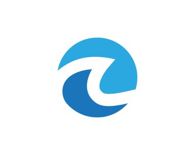 Su dalgası simgesi vektör çizim logosu
