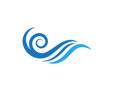 Su dalgası simgesi vektör çizim logosu
