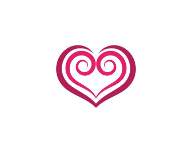 Güzellik Aşk Vektörü simge tasarım şablonu