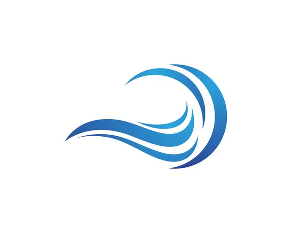 Wasser Welle Symbol Vektor Illustration Design Logo — Stockvektor