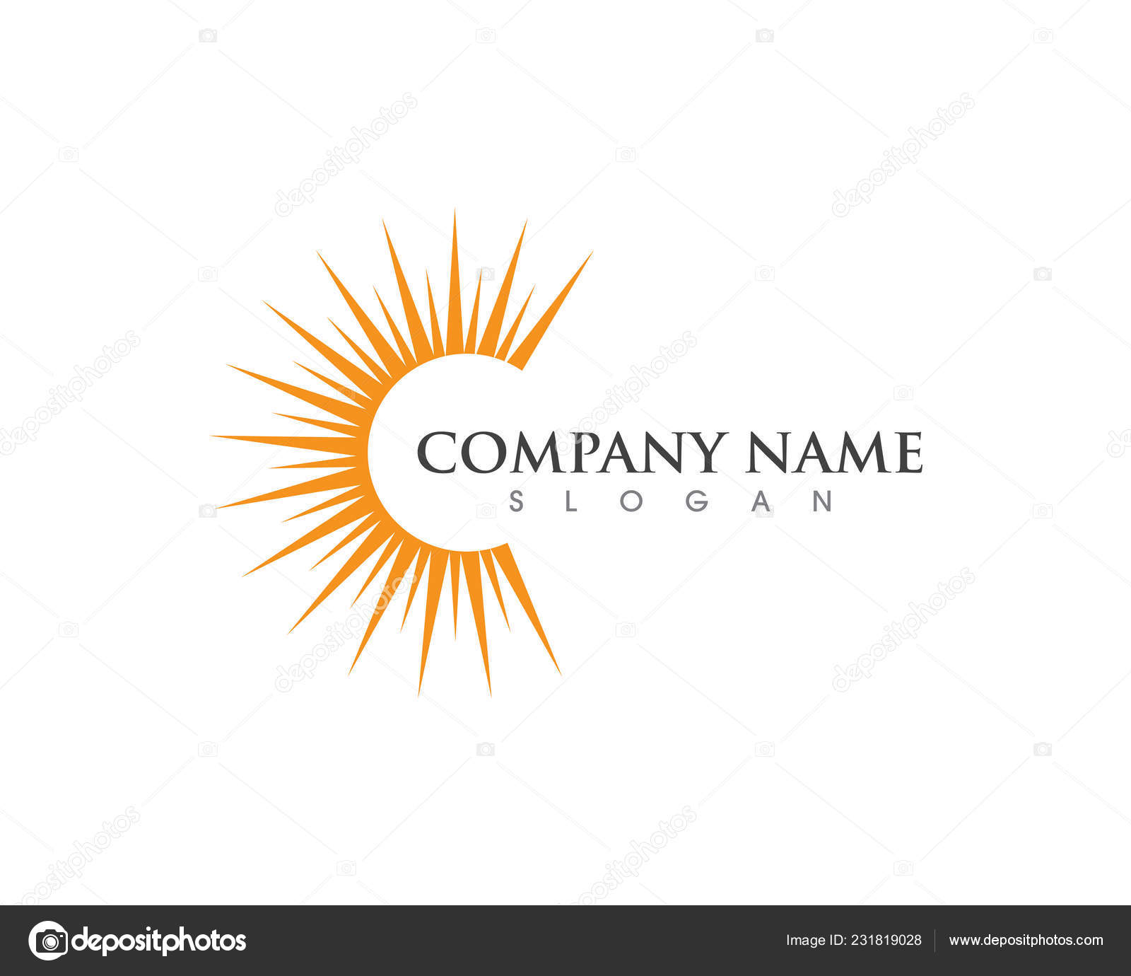 Sun Vector Illustration Icon Logo Template Design Stock Vector