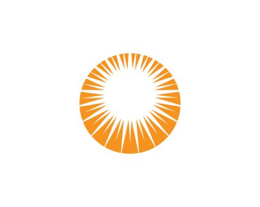 Güneş Vektörü illüstrasyon Simgesi Logo Şablonu tasarımı