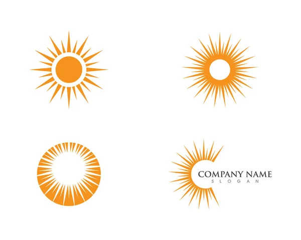 Sun Vector Illustratie Icon Logo Template Ontwerp — Stockvector