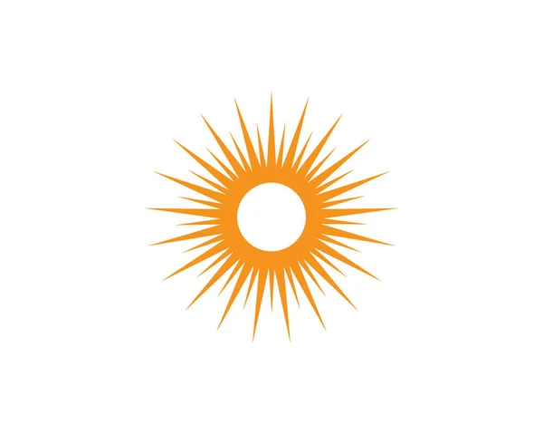 Sun Vector Ilustración Icono Logo Plantilla Diseño — Vector de stock