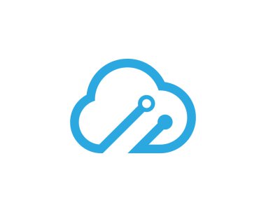 Bulut şablon vektör illüstrasyon tasarımı