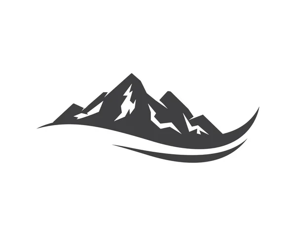 Mountain Icon Logo Template Vector Illustratie Ontwerp — Stockvector