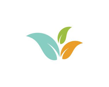 Yeşil ağaç yaprağı ekoloji doğa elementi vektörü logoları