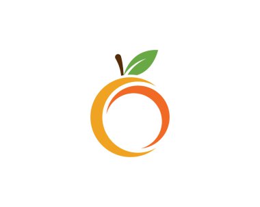 Turuncu logo tasarımı Vektör simgesi çizimi