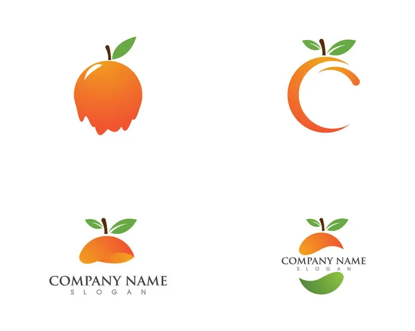 Orange Logo Design Vector Icon Illustration Design — Stock Vector