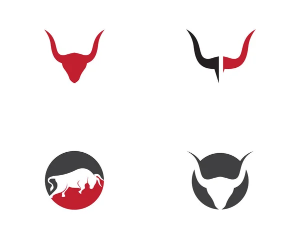 Taurus Logo Template Vector Icon Illustration Design — Stock Vector