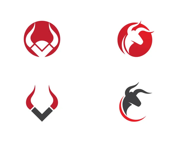 황소자리 Logo Template Vector Icon Illustration Design — 스톡 벡터