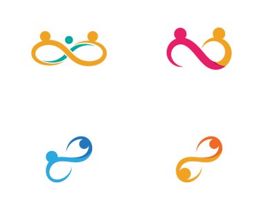 Topluluk, ağ ve sosyal simge tasarım şablonu