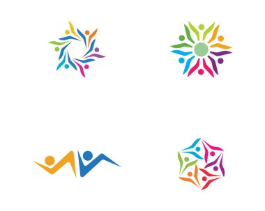 Topluluk, ağ ve sosyal simge tasarım şablonu